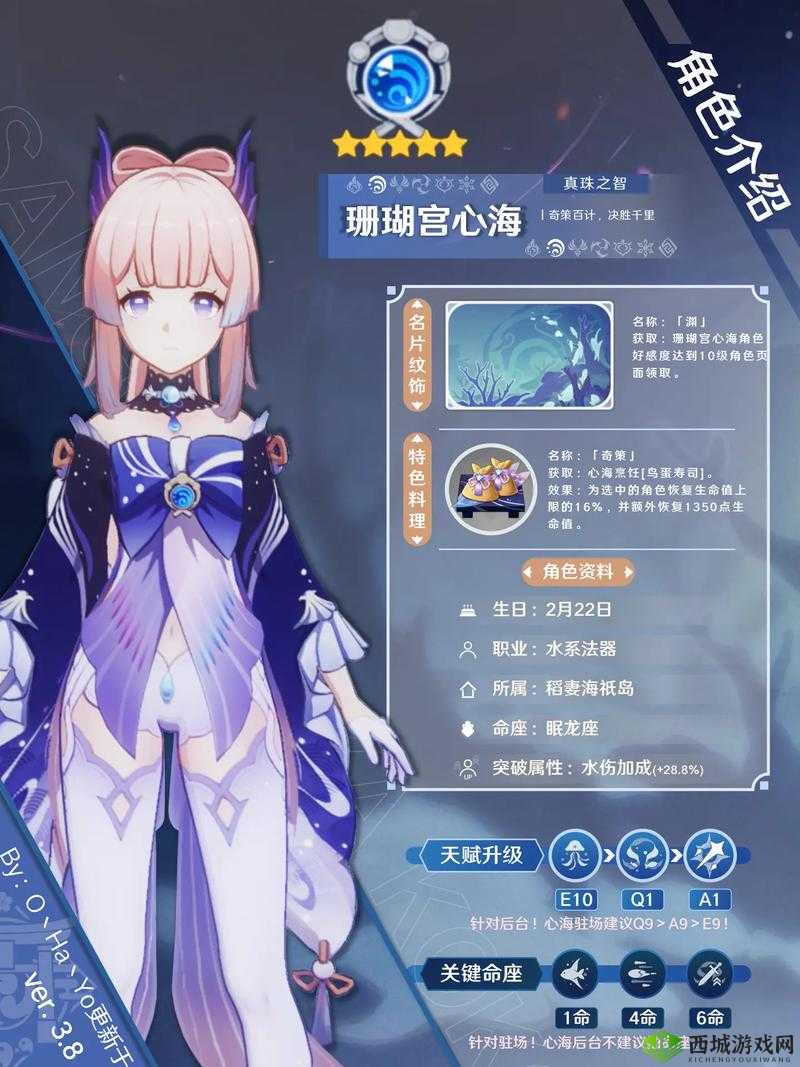 原神:珊瑚宫心海技能详解:掌握水元素之力的海域掌控者