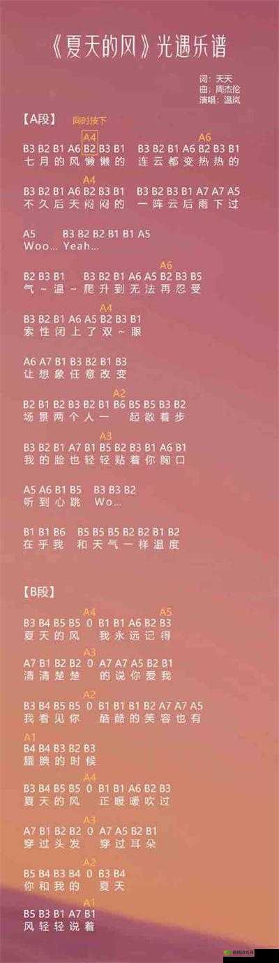光遇夏天的风怎么弹?竖琴吉他数字简谱攻略详解
